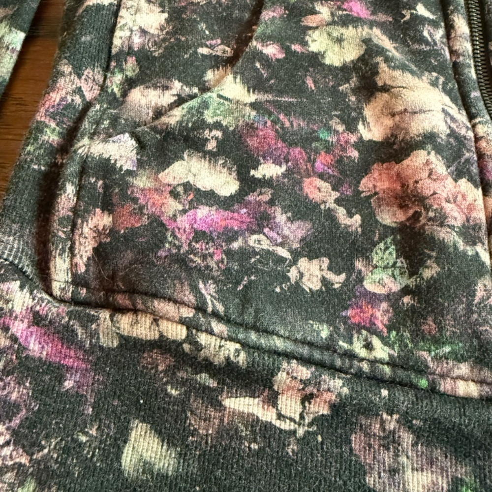 Lululemon Scuba Hoodie Floral Illusion Antique White Multi - Size 6 - Picture 3 of 5